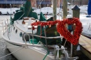 Boat Dressed Up for Valentine's Day
