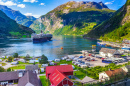 Blick auf den Geirangerfjord, Norwegen