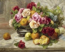 Still Life of Roses and Fruit