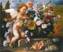 Still Life of Flowers with a Putto