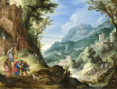 An Extensive Landscape with Archangel Raphael