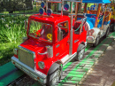 Fire Truck in an Amusement Park