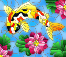 Stained Glass Koi Carp