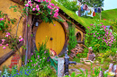 Hobbit-Hütten in Hobbiton, Neuseeland